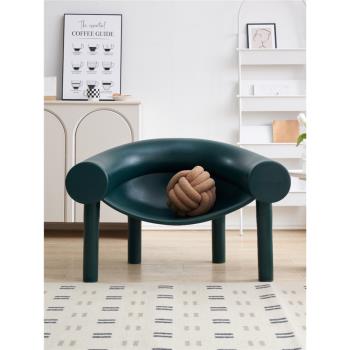 北歐休閑馬蹄椅設計師推薦象腿單人沙發家用客廳網紅懶人扶手椅子