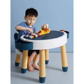多功能樂高玩具桌兒童學習桌玩沙玩水玩積木早教收納桌子益智拼裝