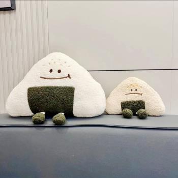 日韓ins飯團抱枕公仔卡通表情枕頭毛絨玩偶創意可愛實用禮物腰靠