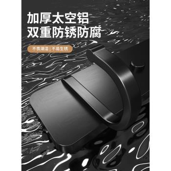 廚房衛生間太空鋁掛鉤免打孔強力粘膠毛巾架置物架浴室門后掛衣鉤