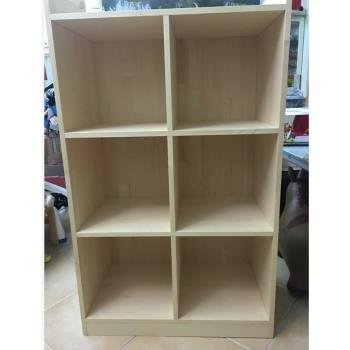 實木自由組合格子柜簡易兒童書架松木書柜多功能儲物收納小柜置物
