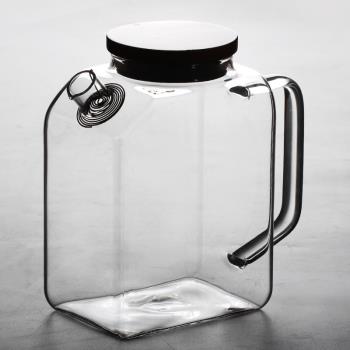 耐高溫玻璃冰箱冷水壺冷藏 家用大容量開水涼水壺高顏值玻璃壺