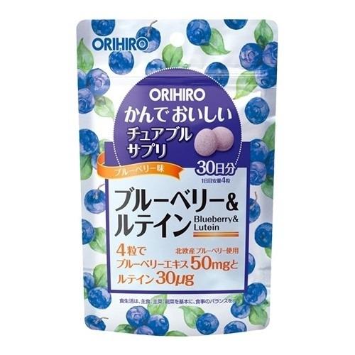 【POP】Orihiro 咀嚼片补充剂蓝莓和叶黄素 60 克（占坑别上线）