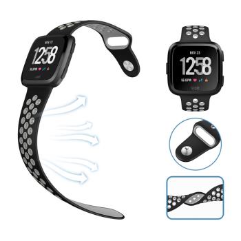 Fitbit versa運動智能手表柔軟硅膠透氣表帶運動表帶nike表帶