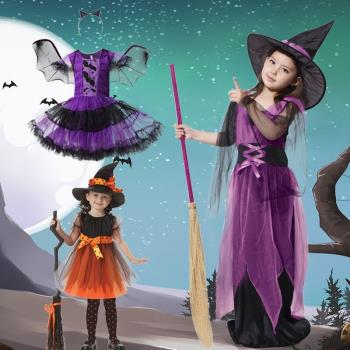 萬圣節服裝兒童cosplay動漫服飾女巫角色扮演萬圣節服飾套裝