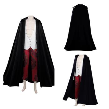 萬圣節黑色長款巫師披風男女通用大領子斗篷角色扮演吸血鬼演出服