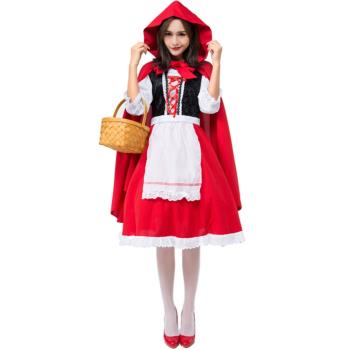 萬圣節小紅帽cosplay服裝紅色女仆裝扮童話故事成人舞臺劇演出服