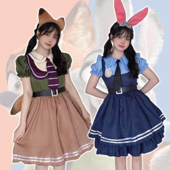 萬圣節瘋狂動物城cosplay兔子漫展表演服舞臺演出Rabbit costume