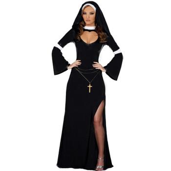 修女十字架派對聚會角色扮演長裙