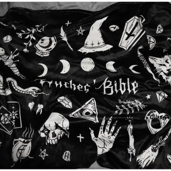 暗黑色哥特原創五芒星法蘭絨毛毯子witch萬圣節裝飾中世紀沙發毯