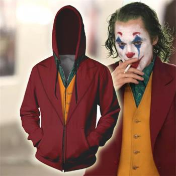 2019電影小丑joker衣服cos服裝希斯萊杰衛衣拉鏈外套萬圣節男裝