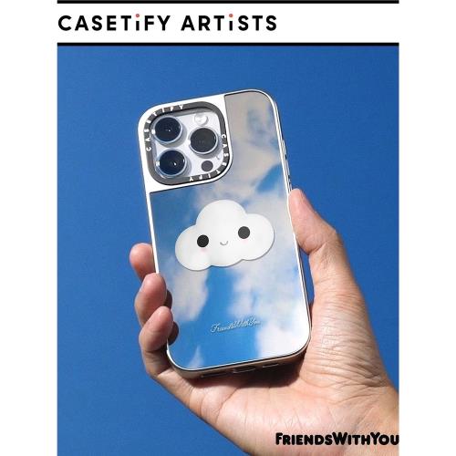 CASETiFY小云朵與你同行 可愛純凈適用蘋果iPhone 15/14/pro/max/13個性全包ins風磁吸magsafe鏡面防摔手機殼