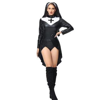 萬圣節十字修女角色扮演服性感護士cosplay舞臺表演服Nun attire