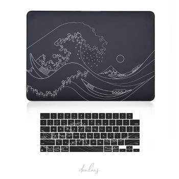 適用蘋果筆記本macbook pro air13 14 15 16寸保護殼 海浪線條