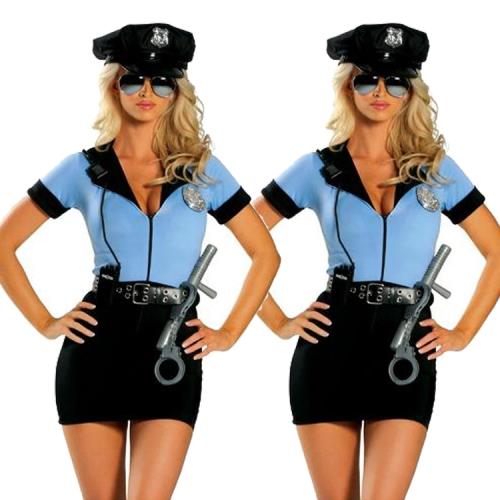 女警情趣制服萬圣節cos警察 警官警長制服 女警緊身裙含手銬警棍