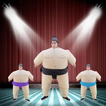 相撲充氣衣服兒童成人舞臺演出服裝卡通人偶萬圣節服飾搞笑大胖子