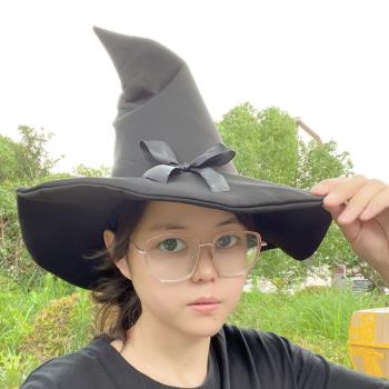 萬圣節 女巫服裝 女巫帽子 女巫 魔法師 巫師 蕾絲蝴蝶結女巫帽