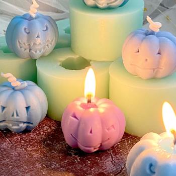 萬圣節南瓜模具硅膠烘焙 蛋糕裝飾慕斯巧克力 蠟燭樹脂3D立體燕菜