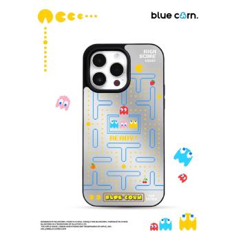 【bluecorn】藍色苞米 吃豆豆小怪獸游戲鏡面磁吸適用于蘋果iPhone 15/14/13/Pro/Max流沙防摔手機殼Magsafe