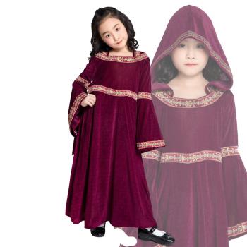 2019年新款歐洲中世紀宮廷服裝萬圣節女童服飾六一兒童節舞臺服裝