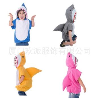 萬圣節兒童鯊魚角色扮演服三色可愛鯊魚服動物派對服實拍鱷魚服