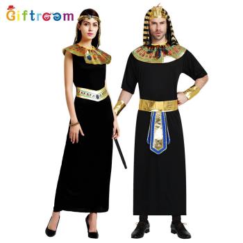萬圣節節日派對法老艷后角色扮演服裝埃及黑祭司HalloweenParty服