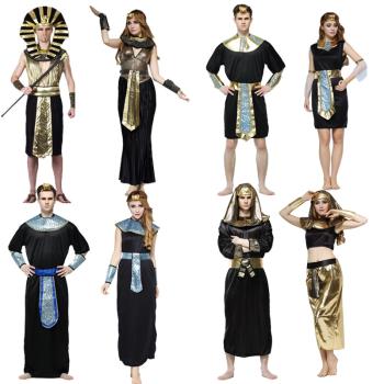 萬圣節舞會服裝男女成人埃及法老古埃及艷后王子公主祭司衣服