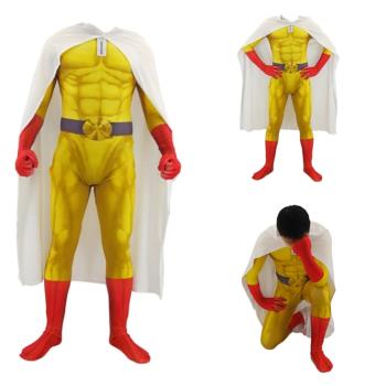 日本動漫一拳超人成人兒童電影萊卡緊身衣服裝3D印花萬圣節扮演服
