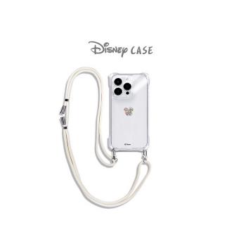 【Disney正版】適用蘋果15手機殼迪士尼斜挎iphone15pro透明帶掛繩新款plus全包防摔矽膠15promax女背帶鏈條