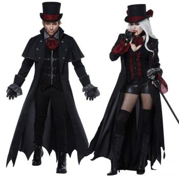 萬聖節吸血鬼服裝 情侶伯爵cosplay成人 化妝舞會惡魔裝 殭屍服