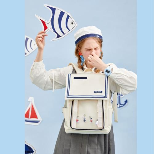 日本護脊減負書包女中學生少女雙肩包女夏初中生高中生大容量背包