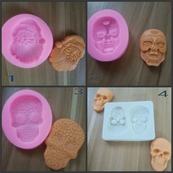 不同骷髏頭造型硅膠模具蛋糕裝飾