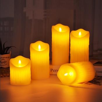 led搖擺電子蠟燭燈圓柱形多款萬聖節家居婚慶劇本殺模擬裝飾道具