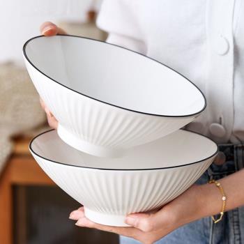 北歐碗碟套裝家用2023新款陶瓷餐具套裝網紅盤子碗高級感碗盤碗筷