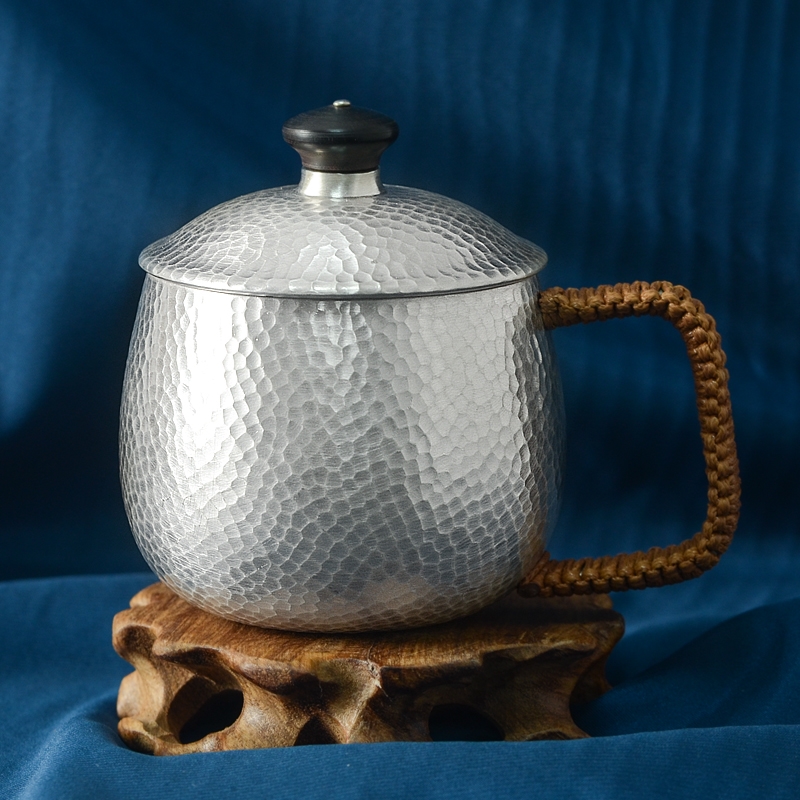 足銀999馬克杯純銀手工錘紋咖啡杯水杯大容量茶缸茶杯子|茶杯|ETMall