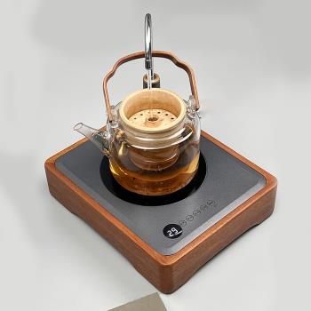紅實木自動上水電陶爐茶煮茶電陶爐日式茶爐燒水煮茶器電陶爐