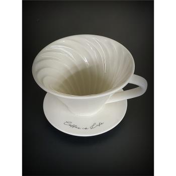 COFFEEISLIFE聯名款JAGABI阿肥龍卷風咖啡陶瓷V60螺旋濾杯手沖快