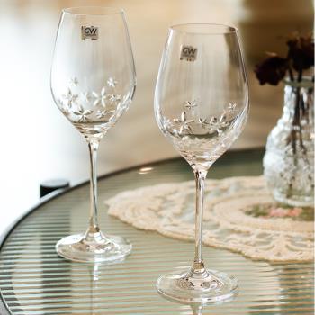 日本Narumi鳴海星之花紅酒杯香檳杯水晶玻璃酒杯高腳對杯禮盒套裝