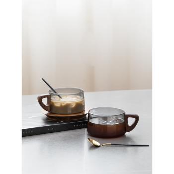 Leggerolusso咖啡杯套裝家用高檔玻璃下午茶具帶勺歐式輕奢禮盒裝