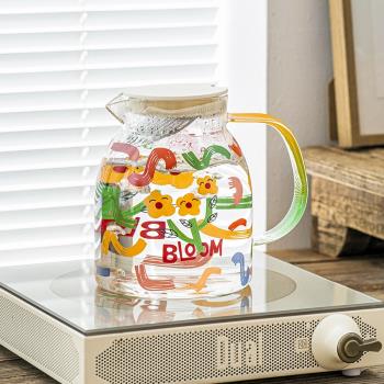 西比爾創意玻璃冷水壺玻璃杯套裝耐熱家用大容量電陶爐加熱水果壺