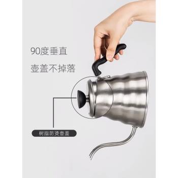 HARIO日本原裝進口不銹鋼滴濾式細口咖啡手沖壺VKB-100-120HSV