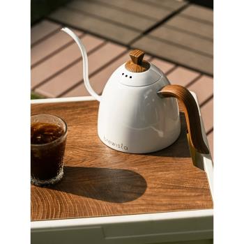 新升級Brewista電磁爐適用手沖咖啡壺木紋手柄細口壺 0.7L長嘴壺