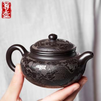 宜興純全手工黑泥紫砂壺名家正宗仿古壺小泡茶壺單人陶瓷茶具套裝