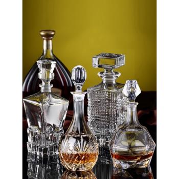 醒酒器水晶玻璃酒瓶磨砂口存酒瓶創意紅酒高檔威士忌裝酒空瓶酒壺