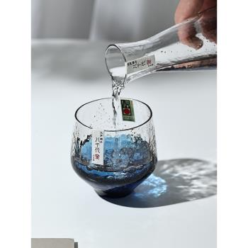 日本東洋佐佐木八千代窯金箔酒壺星空杯手工玻璃杯清酒杯酒具套裝