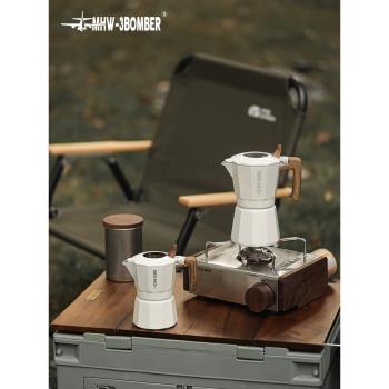 MHW-3BOMBER轟炸機雙閥摩卡壺 意式濃縮咖啡壺家用煮咖啡戶外器具