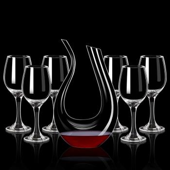 紅酒杯套裝家用高腳杯大號醒酒器酒具歐式水晶玻璃杯創意葡萄酒杯