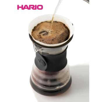 日本原裝HARIO手沖咖啡壺套裝 V60玻璃咖啡一體壺滴濾式家用VDD