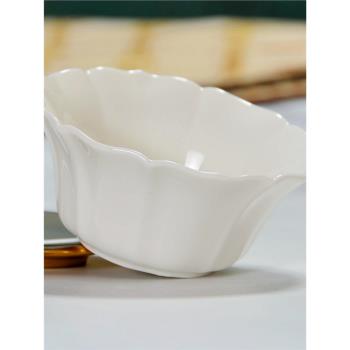 歐式釉下彩純色陶瓷小餐碗 白色碗 北歐風格家居日用陶瓷碗 瑕疵
