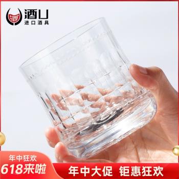 江戶切子日本進口KAGAMI創始人設計水晶玻璃威士忌酒杯元祖洛克杯